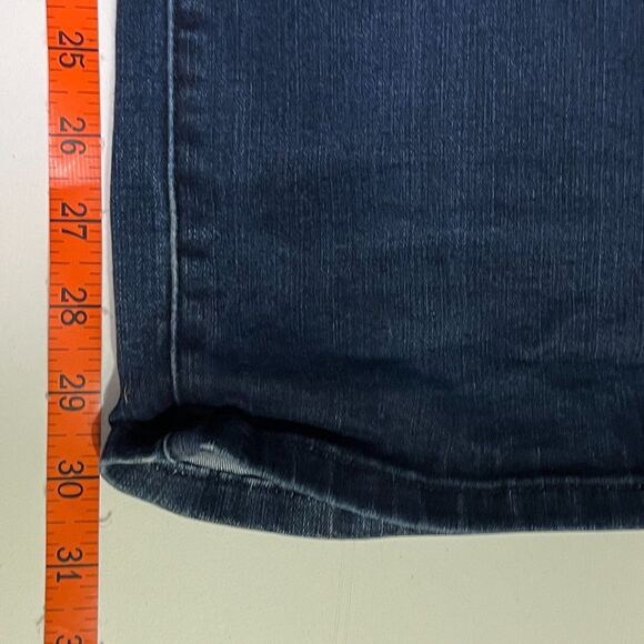 Chico's So Slimming Denim Jeans Women's Stretch Size 6 Boot Cut Dark Wash Blue - Picture 5 of 10